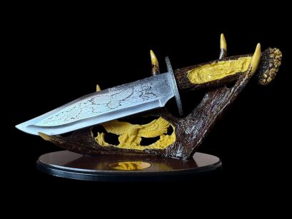 DUŻY KORDZIK MYŚLIWSKI ORZEŁ POROŻE PREZENT DLA MYŚLIWEGO 38 CM HK109035