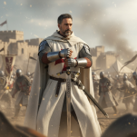 WSPANIAŁY MIECZ TEMPLARIUSZY Z POCHWĄ 4112/V  Pasowanie Wojowników Maryi - 9