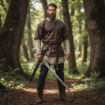 VIKING ornate sword with scabbard (3204/V) - 4