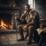 VIKING ornate sword with scabbard (3204/V) - 6