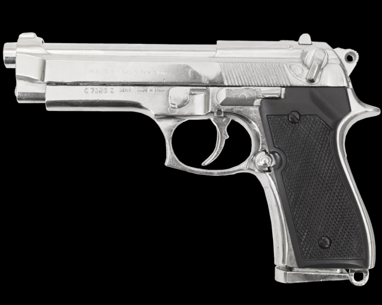 CHROMOWANA BERETTA 92F 9MM PARABELLUM  (1254/NQ)