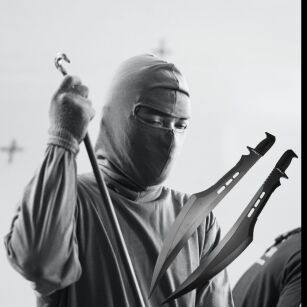 Zestaw 2 Mieczy Katana Ninja Treningowych z Pochwą 68 cm D103