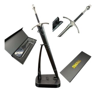 Mini Miecz Gandalfa Glamdring Inspirowany The Hobbit Nożyk Do listów plus Stojak i pudełko prezentowe KW1123