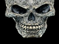 STEAMPUNK WISZĄCY ZEGAR CZASZKA VERONESE WU77266A4 - 2