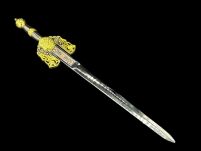 NOŻYK DO LISTÓW MINIATURKA HISTORYCZNY MIECZ CHIŃSKI JIAN (05) plus stojak - 2