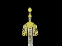 NOŻYK DO LISTÓW MINIATURKA HISTORYCZNY MIECZ CHIŃSKI JIAN (05) plus stojak - 9