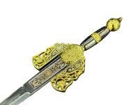 NOŻYK DO LISTÓW MINIATURKA HISTORYCZNY MIECZ CHIŃSKI JIAN (05) plus stojak - 10