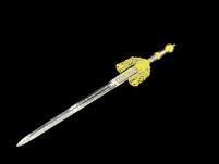 NOŻYK DO LISTÓW MINIATURKA HISTORYCZNY MIECZ CHIŃSKI JIAN (05) plus stojak - 11