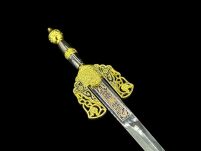 NOŻYK DO LISTÓW MINIATURKA HISTORYCZNY MIECZ CHIŃSKI JIAN (05) plus stojak - 12