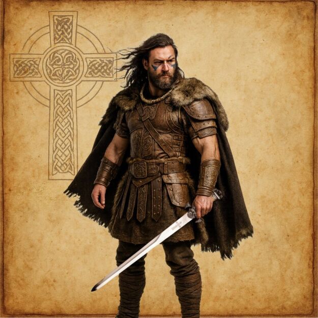 Nożyk do listów miniaturka miecz celtycki (29)plus stojak