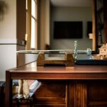 NOŻYK DO LISTÓW MINIATURKA HISTORYCZNY MIECZ KAROLA WIELKIEGO (06)plus stojak - 21