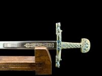 NOŻYK DO LISTÓW MINIATURKA HISTORYCZNY MIECZ KAROLA WIELKIEGO (06)plus stojak - 25