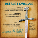 NOŻYK DO LISTÓW MINIATURKA HISTORYCZNY MIECZ KAROLA WIELKIEGO (06)plus stojak - 17