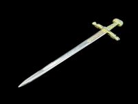 NOŻYK DO LISTÓW MINIATURKA HISTORYCZNY MIECZ KAROLA WIELKIEGO (06)plus stojak - 18