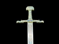 NOŻYK DO LISTÓW MINIATURKA HISTORYCZNY MIECZ KAROLA WIELKIEGO (06)plus stojak - 23