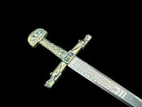 NOŻYK DO LISTÓW MINIATURKA HISTORYCZNY MIECZ KAROLA WIELKIEGO (06)plus stojak - 7