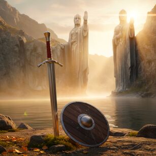 Miecz Boromira Inspirowany Lord of The Rings z Zawieszką 97 cm JT6224S