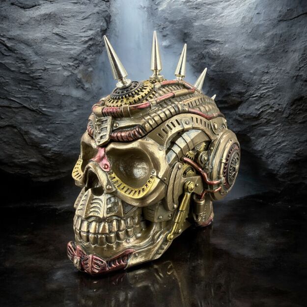 Szkatułka w kształcie czaszki Draugra STEAMPUNK Veronese WU78024A4