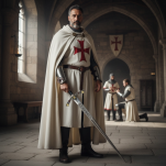 WSPANIAŁY MIECZ ZAKONU TEMPLARIUSZY 4112  Pasowanie Wojowników Maryi - 8