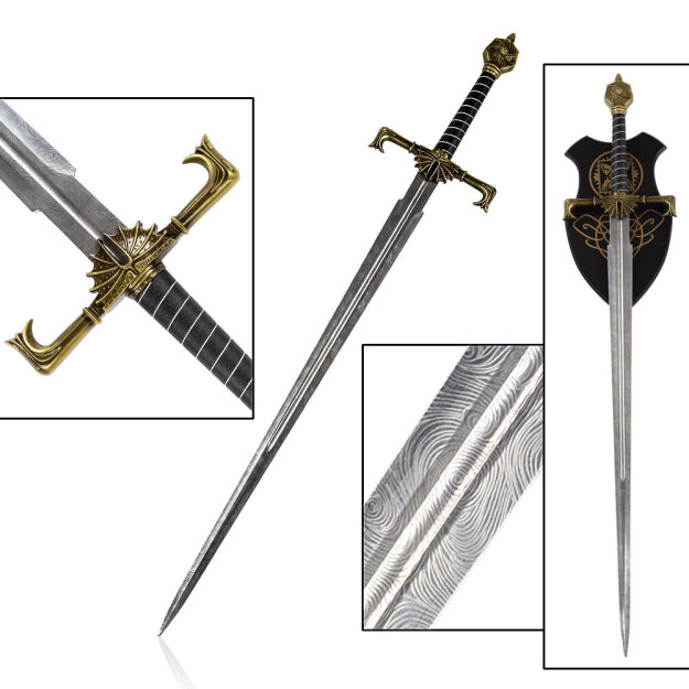 Miecz Viserys I Targaryen's Blackfyre Sword Inspirowany House of the Dragon z Zawieszką 108 cm JT6266B