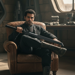 Miecz Duncan Idaho 82 cm inspirowany Diuna z zawieszką MS072