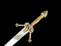 Nożyk do listów miniaturka historyczny miecz szkockich górali claymore (22)plus stojak - 14