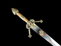 Nożyk do listów miniaturka historyczny miecz szkockich górali claymore (22)plus stojak - 16