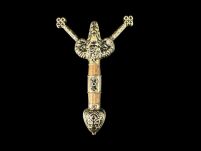 Nożyk do listów miniaturka historyczny miecz szkockich górali claymore (22)plus stojak - 8