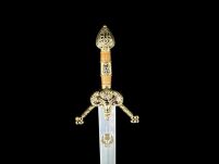 Nożyk do listów miniaturka historyczny miecz szkockich górali claymore (22)plus stojak - 9