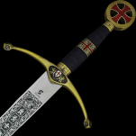 UNIKATOWY MIECZ TEMPLARIUSZY Z POCHWĄ  3110/V   Pasowanie Wojowników Maryi - 9