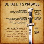 Nożyk do listów miniaturka miecz rzymski gladius (26)plus stojak - 13