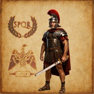 Nożyk do listów miniaturka miecz rzymski gladius (26)plus stojak