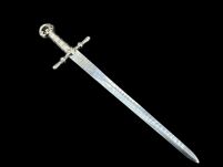 NOŻYK DO LISTÓW MINIATURKA HISTORYCZNY MIECZ KRZYŻOWCÓW ZE STALI TOLEDAŃSKIEJ (12)plus stojak - 4