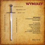 NOŻYK DO LISTÓW MINIATURKA HISTORYCZNY MIECZ KRZYŻOWCÓW ZE STALI TOLEDAŃSKIEJ (12)plus stojak - 21