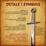 NOŻYK DO LISTÓW MINIATURKA HISTORYCZNY MIECZ KRZYŻOWCÓW ZE STALI TOLEDAŃSKIEJ (12)plus stojak - 22