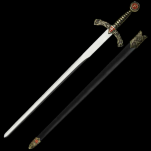 BOGATO ZDOBIONY RYCERSKI MIECZ TEMPLARIUSZY Z POCHWĄ   (SW-374) Pasowanie Wojowników Maryi - 4