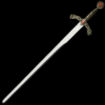 BOGATO ZDOBIONY RYCERSKI MIECZ TEMPLARIUSZY Z POCHWĄ   (SW-374) Pasowanie Wojowników Maryi - 3