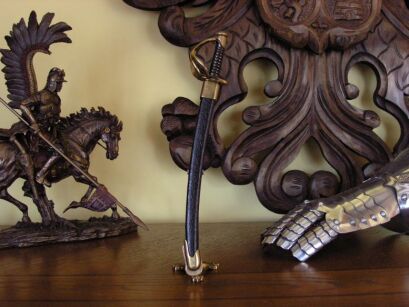 NOŻYK DO LISTÓW SZABLA WOJNY DOMOWEJ Z POCHWĄ   (F-3059)