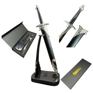 Mini Bilbo Baggins Sting Żądło Inspirowany The Hobbit Nożyk Do listów plus Stojak i pudełko prezentowe KW1124