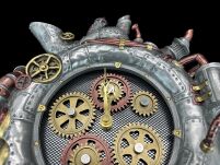 STEMAPUNK WISZĄCY ZEGAR SREBRNY VERONESE WU77199V8 - 4