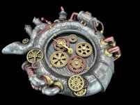 STEMAPUNK WISZĄCY ZEGAR SREBRNY VERONESE WU77199V8 - 5