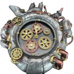 STEMAPUNK WISZĄCY ZEGAR SREBRNY VERONESE WU77199V8 - 9