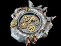 STEMAPUNK WISZĄCY ZEGAR SREBRNY VERONESE WU77199V8 - 8