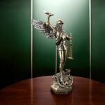 rzeźba figurka Archanioł Michał trzymający wagę  Veronese WU78258A1 - 5