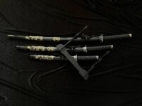 KIT KATANAS with scabbard AND STAND 5KM31-3PCS - 2