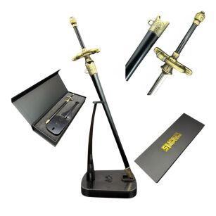 Mini Miecz Aryi Stark z Pochwą 22 cm Needle - Igła inspirowany Game of the Throne Nożyk Do listów plus Stojak i pudełko prezentowe KW1134