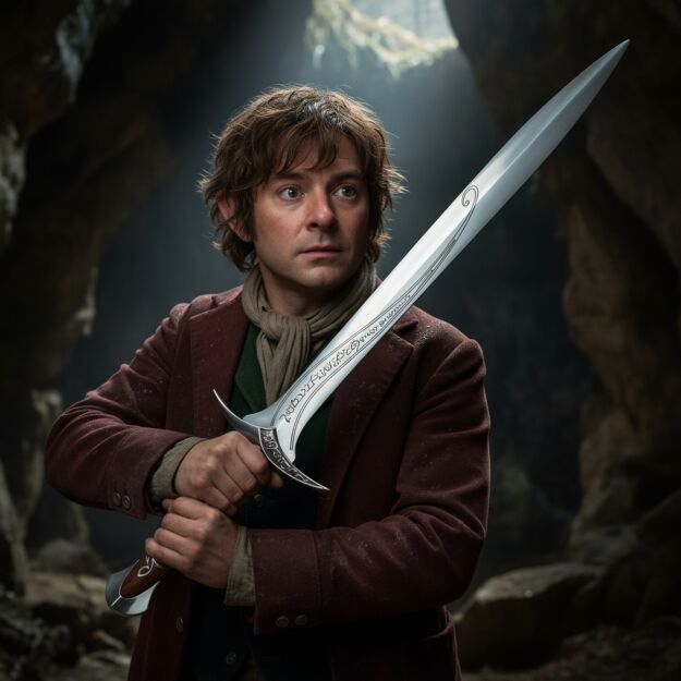 Miecz Bilbo Baggins Sting Żądło Inspirowany The Hobbit z Zawieszką 72,5 cm JT6198S