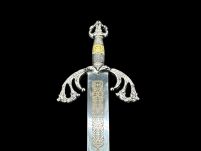 NOŻYK DO LISTÓW MINIATURKA HISTORYCZNY MIECZ CYDA WALECZNEGO (07)plus stojak - 9