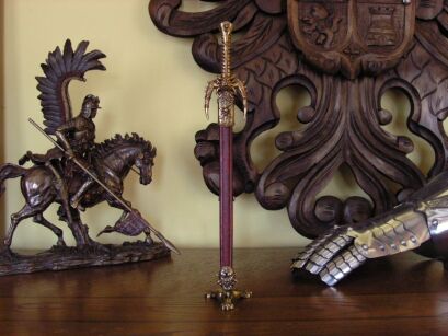 NOŻYK DO LISTÓW MIECZ FANTASY Z POCHWĄ  (F-3045)