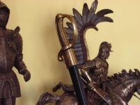 NOŻYK DO LISTÓW SZABLA NAPOLEOŃSKA Z POCHWĄ XIXw  (F-3033) - 3